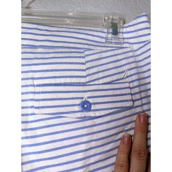 NWT Nautica Blue & White Striped Size 12 Shorts with tie - Picture 5 of 7